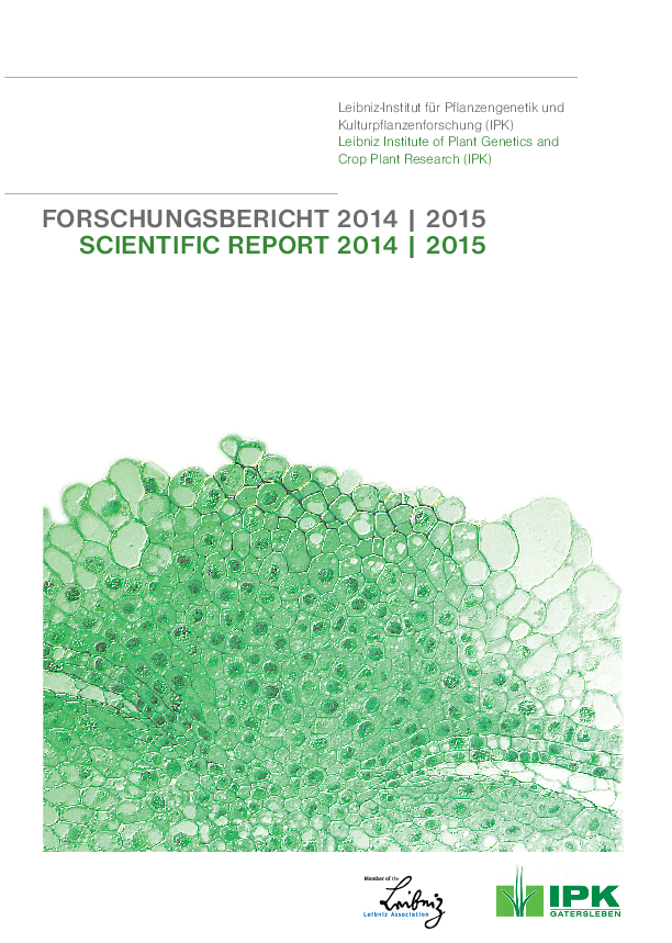 FORSCHUNGSBERICHT 2014 | 2015 SCIENTIFIC REPORT 2014 | 2015
